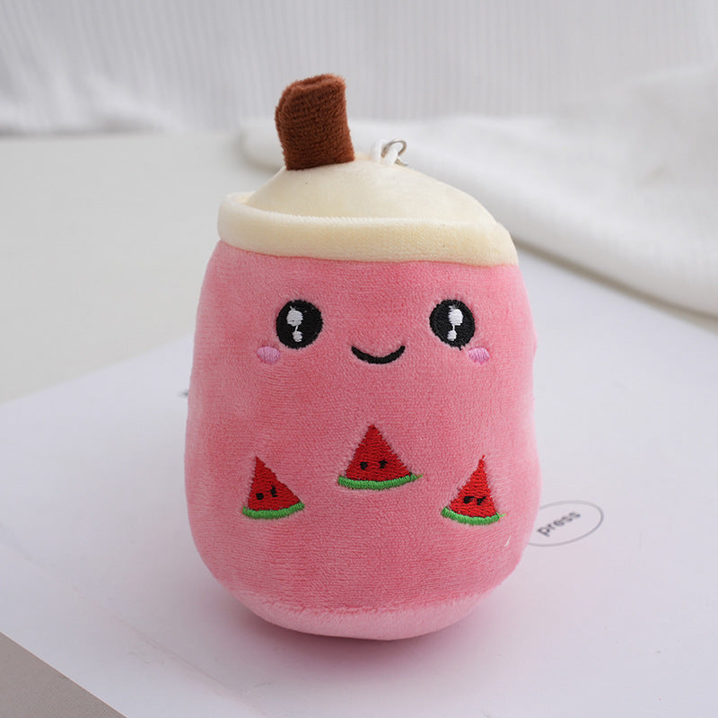 Wholesale Bubble Tea Plush Doll Pendant Key Ring